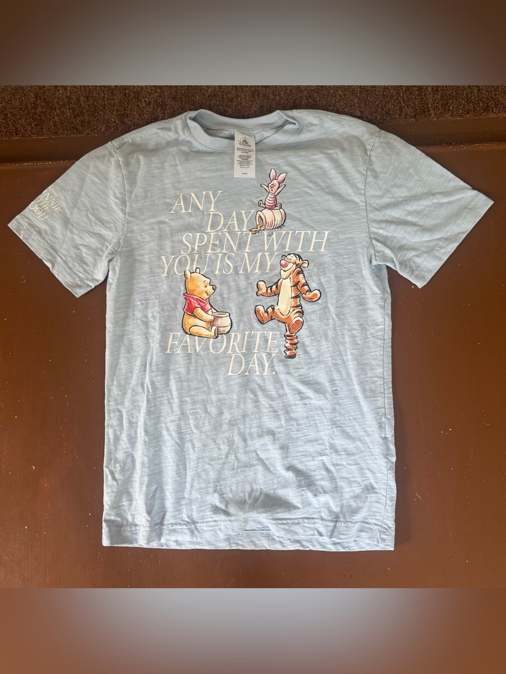 Light Blue Disney Winnie the Pooh - Any Day Spent With You - Women’s XS